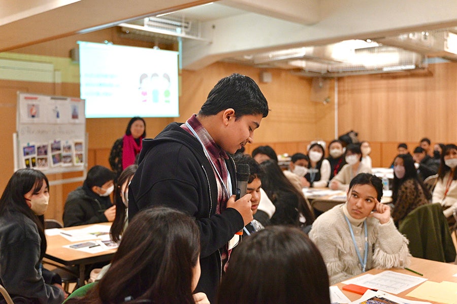 マークに込めた思いを発表