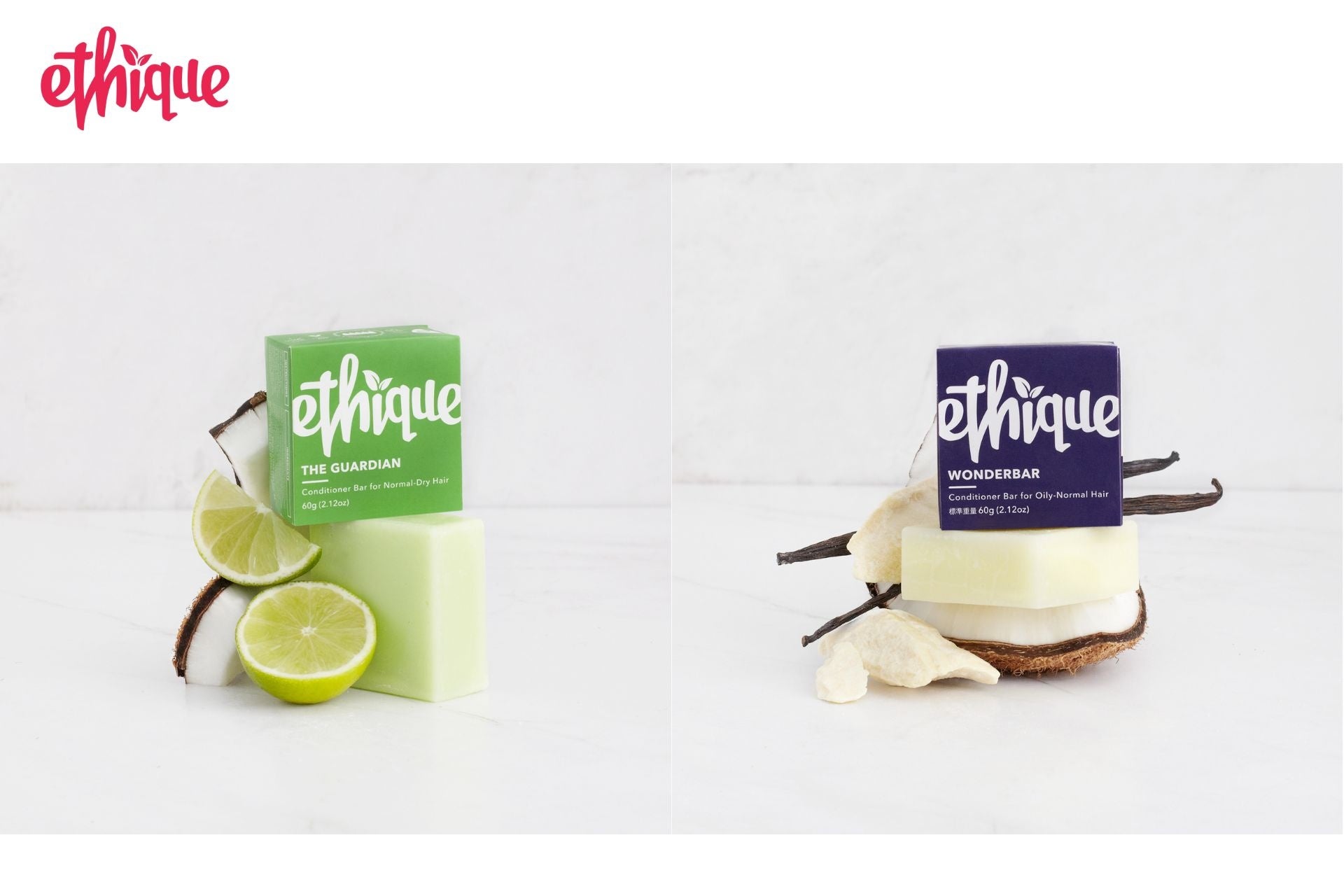 （左から）エティーク コンディショナー バー ザ ガーディアン 60ｇ、コンディショナー バー ワンダーバー60ｇ