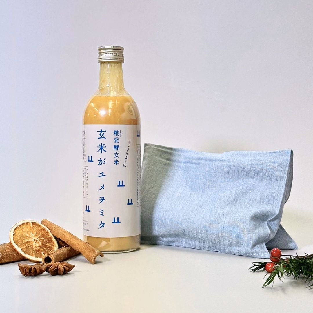 【期間限定】ホリデー 米ぬかカイロ＆甘酒キット（メッセージカード付）