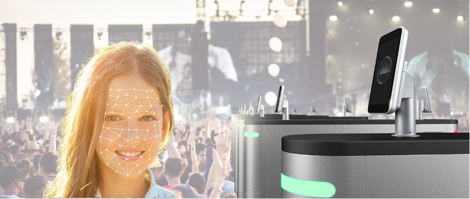 （チケットレス入場が可能       屋外イベントでの利用イメージ）