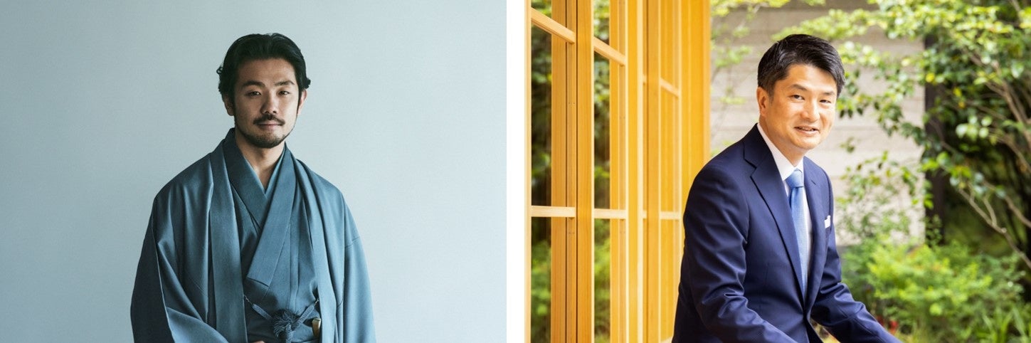 （左）細尾真孝（ほそお まさたか）氏　（右）総支配人 楠井学