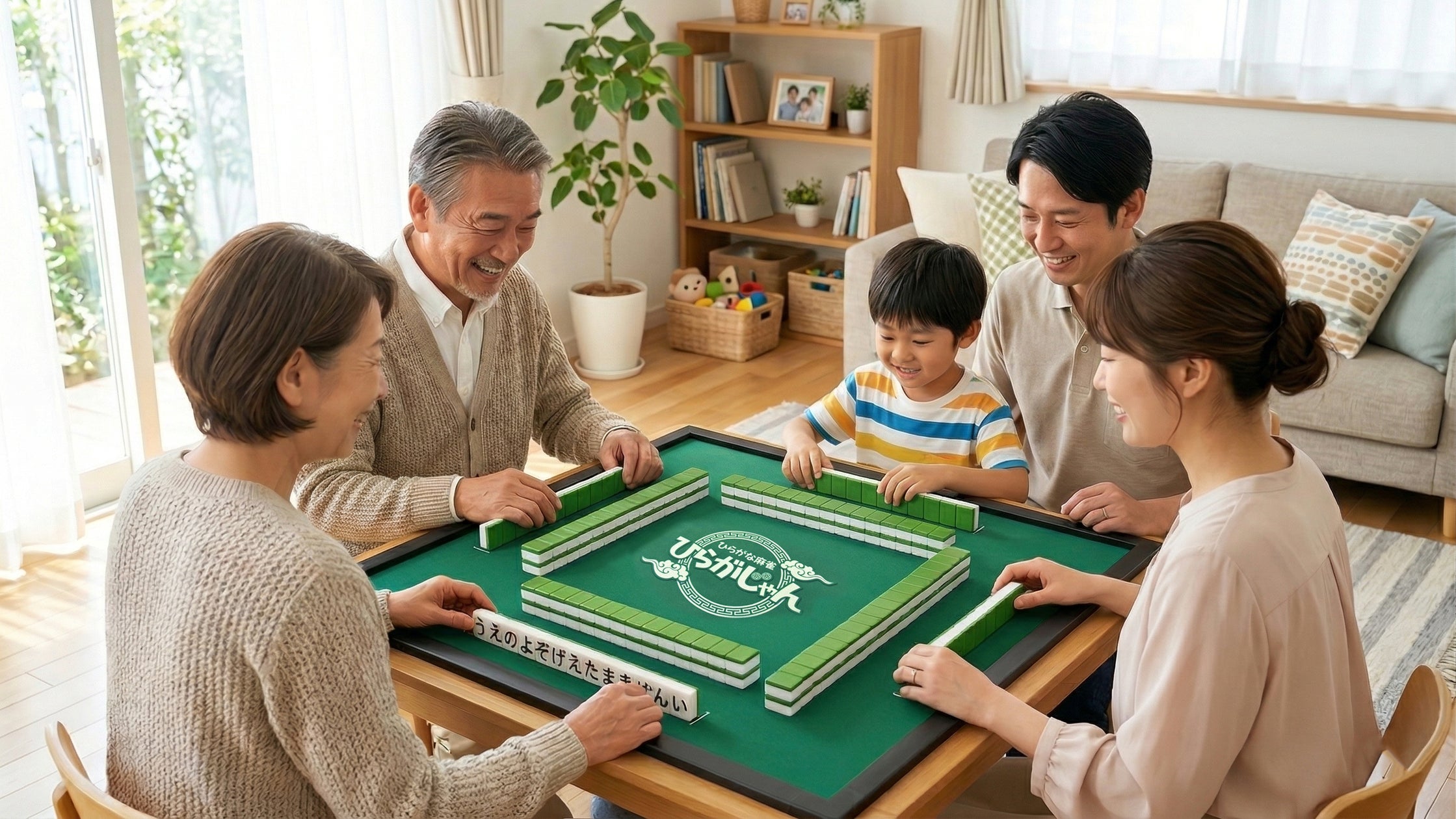 夏休みは家族で!ひらがな麻雀『ひらがじゃん』で三世代団らん 夏休みは家族で!ひらがな麻雀『ひらがじゃん』で三世代団らん