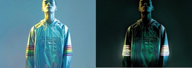 （カラーリフレクター反射イメージ）