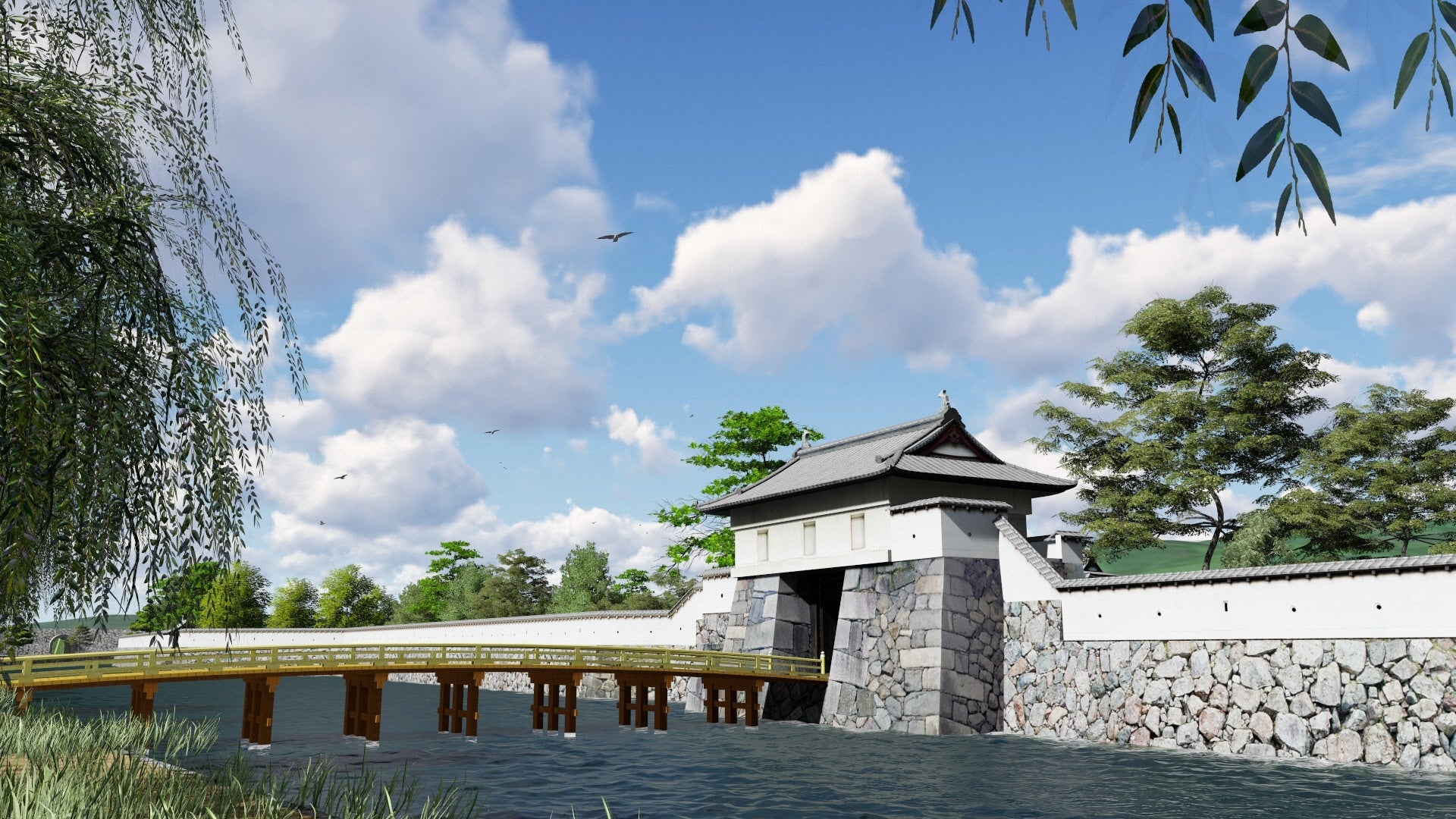 宮津城大手門（CG制作 古川輝夫氏）