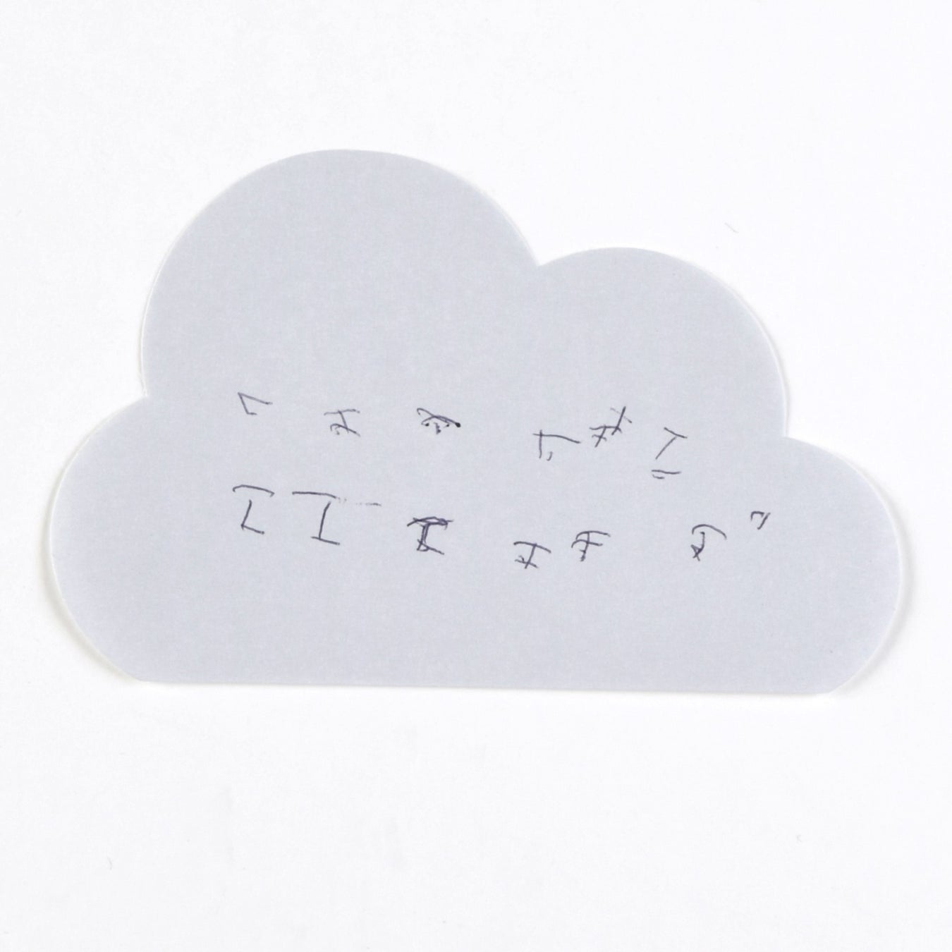 井尻成子《手紙》 2022年|55×85mm|ボールペン、メモ用紙