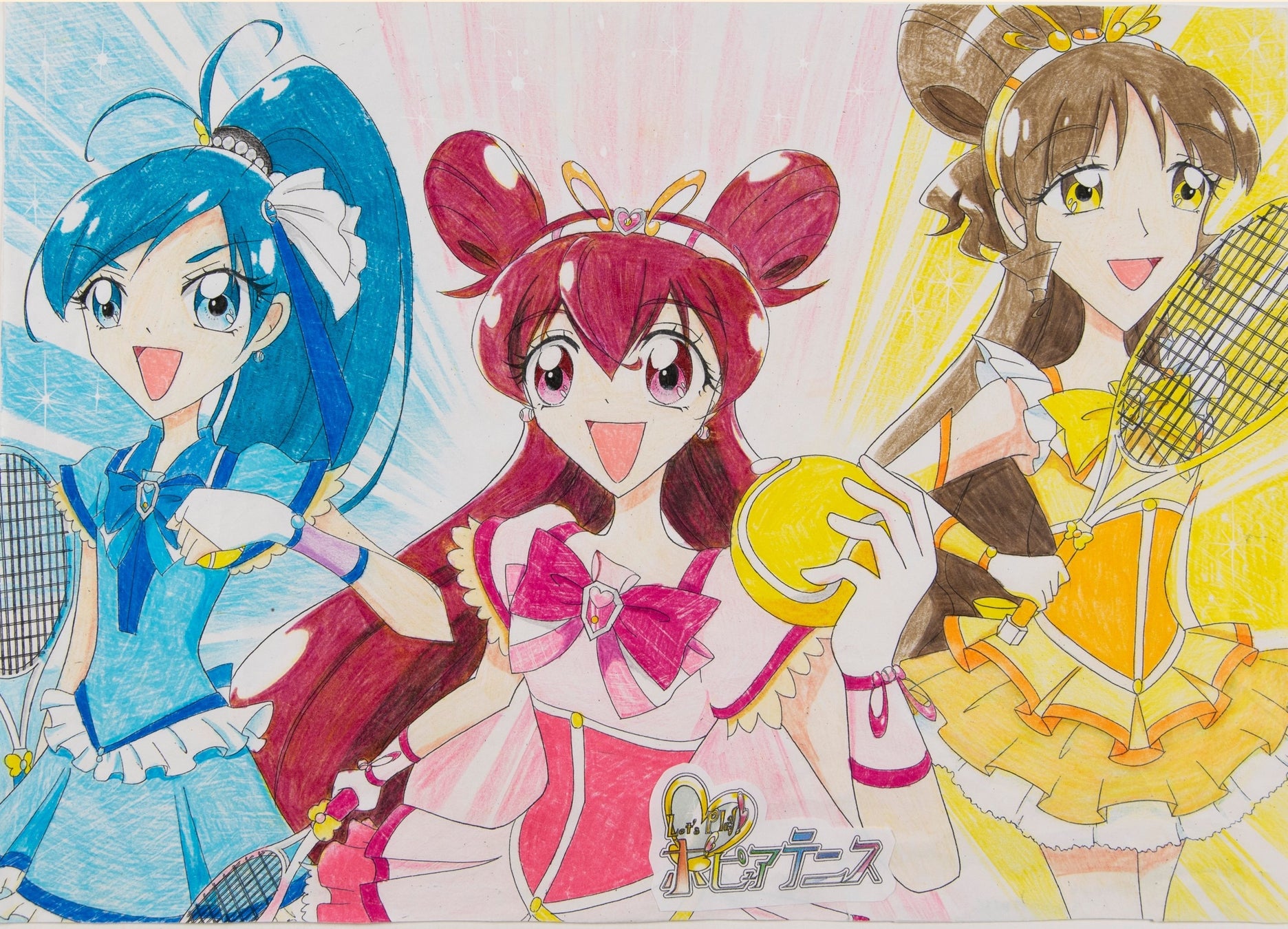 下嶋千佳 タイトル不明  制作年不明|272×377mm|色鉛筆、印刷、印刷物の貼り付け(ロゴマーク)、紙