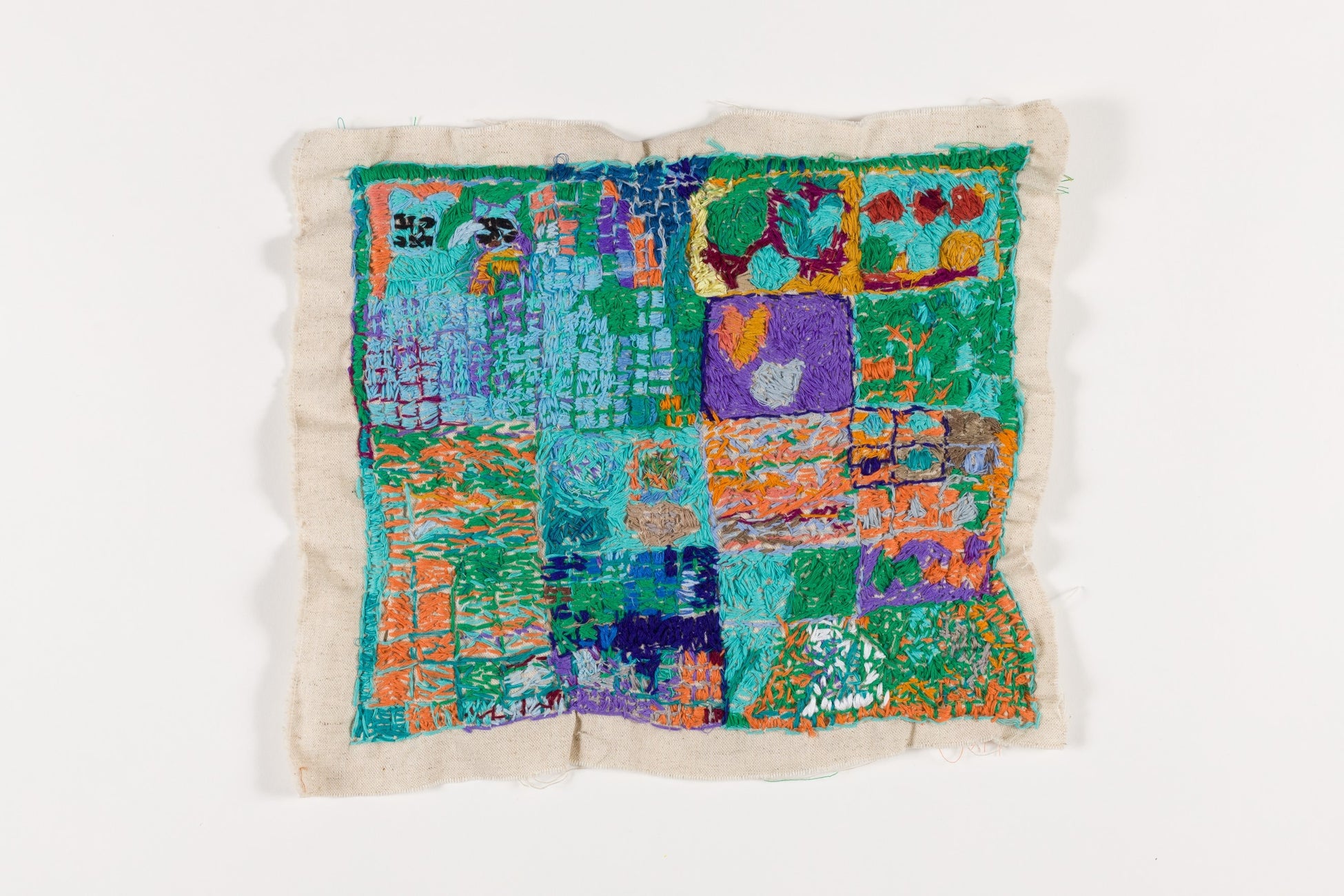 小原美鶴(おはらみつる) 「タイトルなし」2020|糸、布|240×280mm