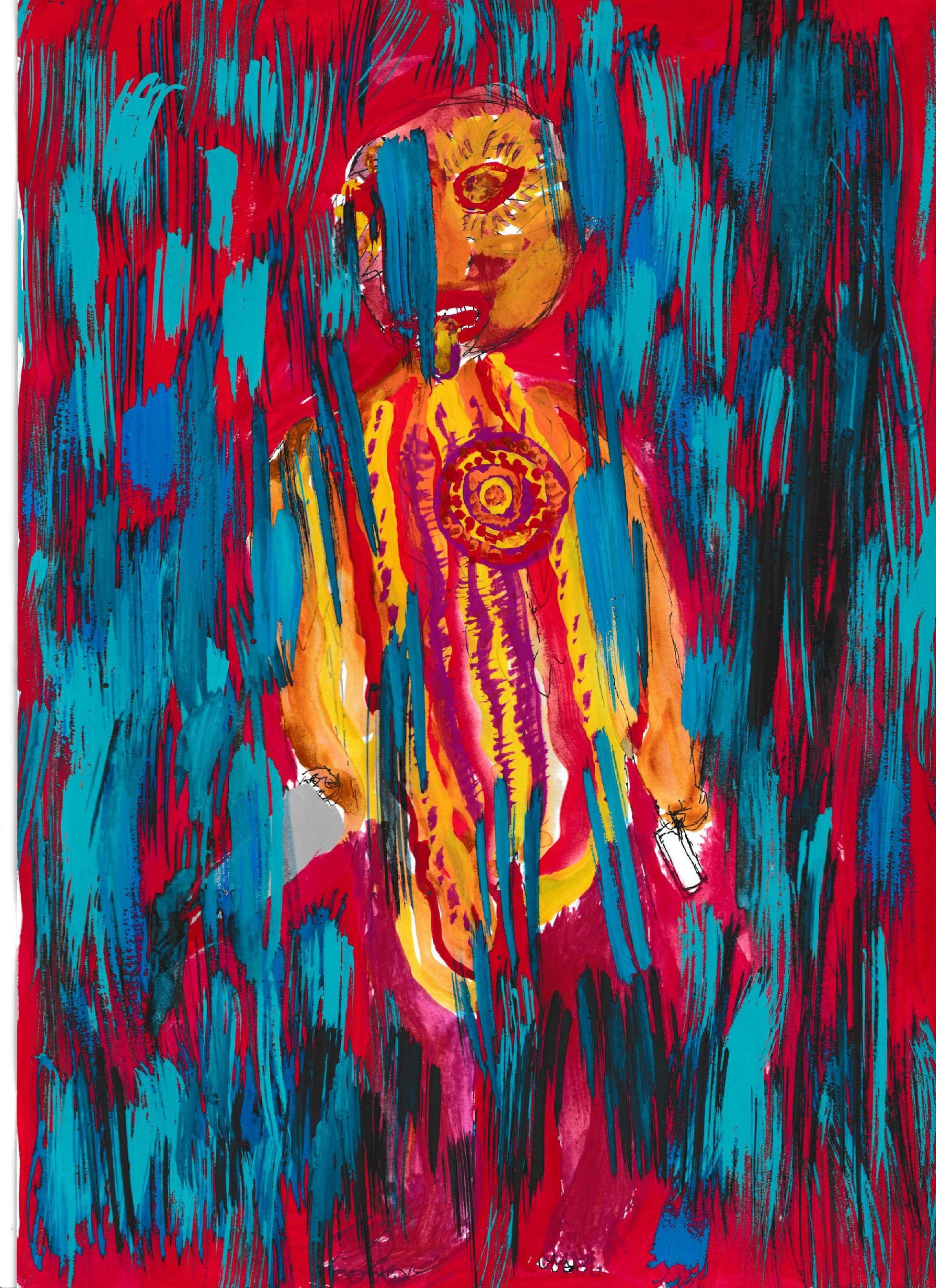 木村舜《瞋（スケッチ）》