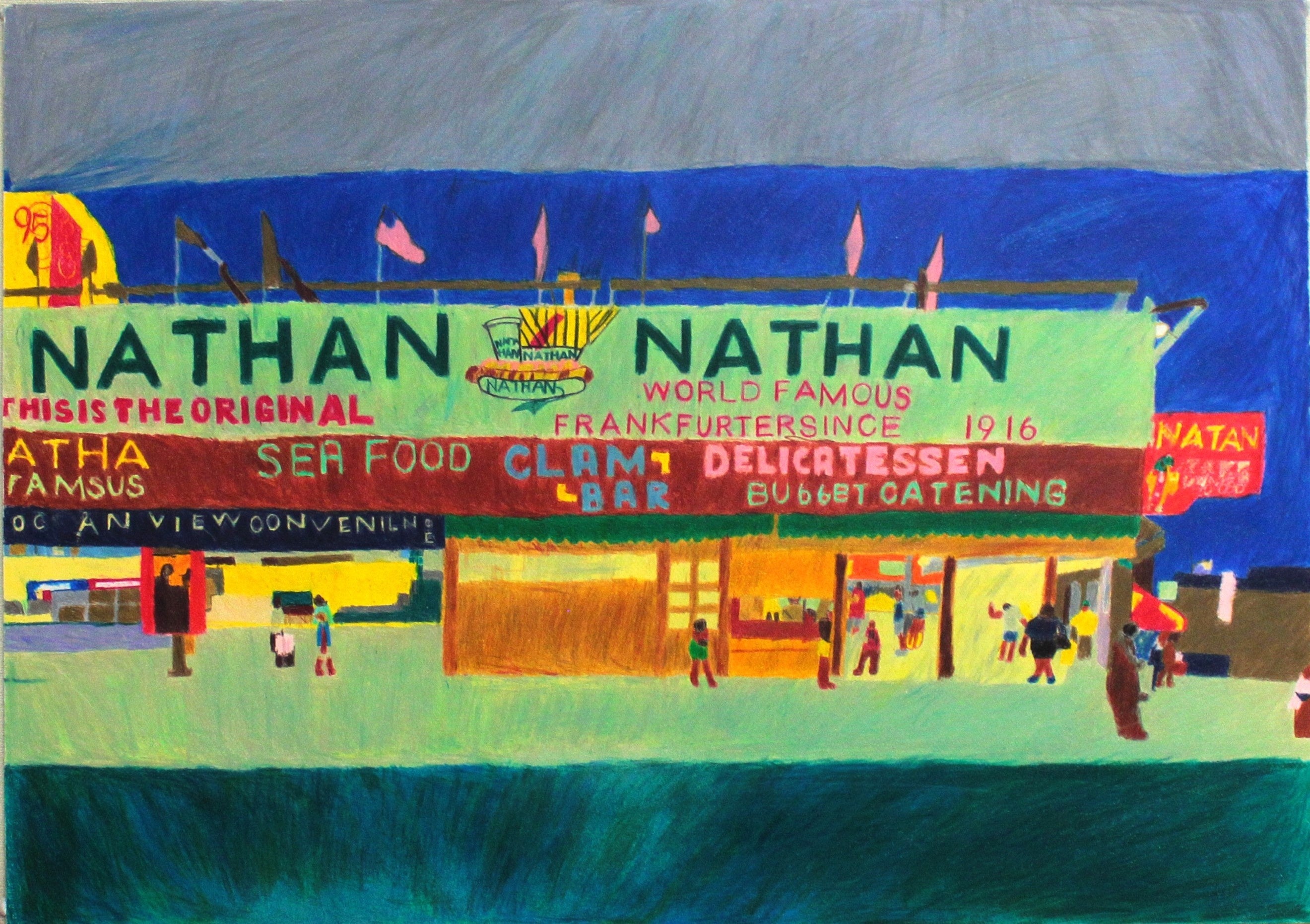 吉田裕志《コニーアイランド》 2020年｜515×728mm｜色鉛筆、紙