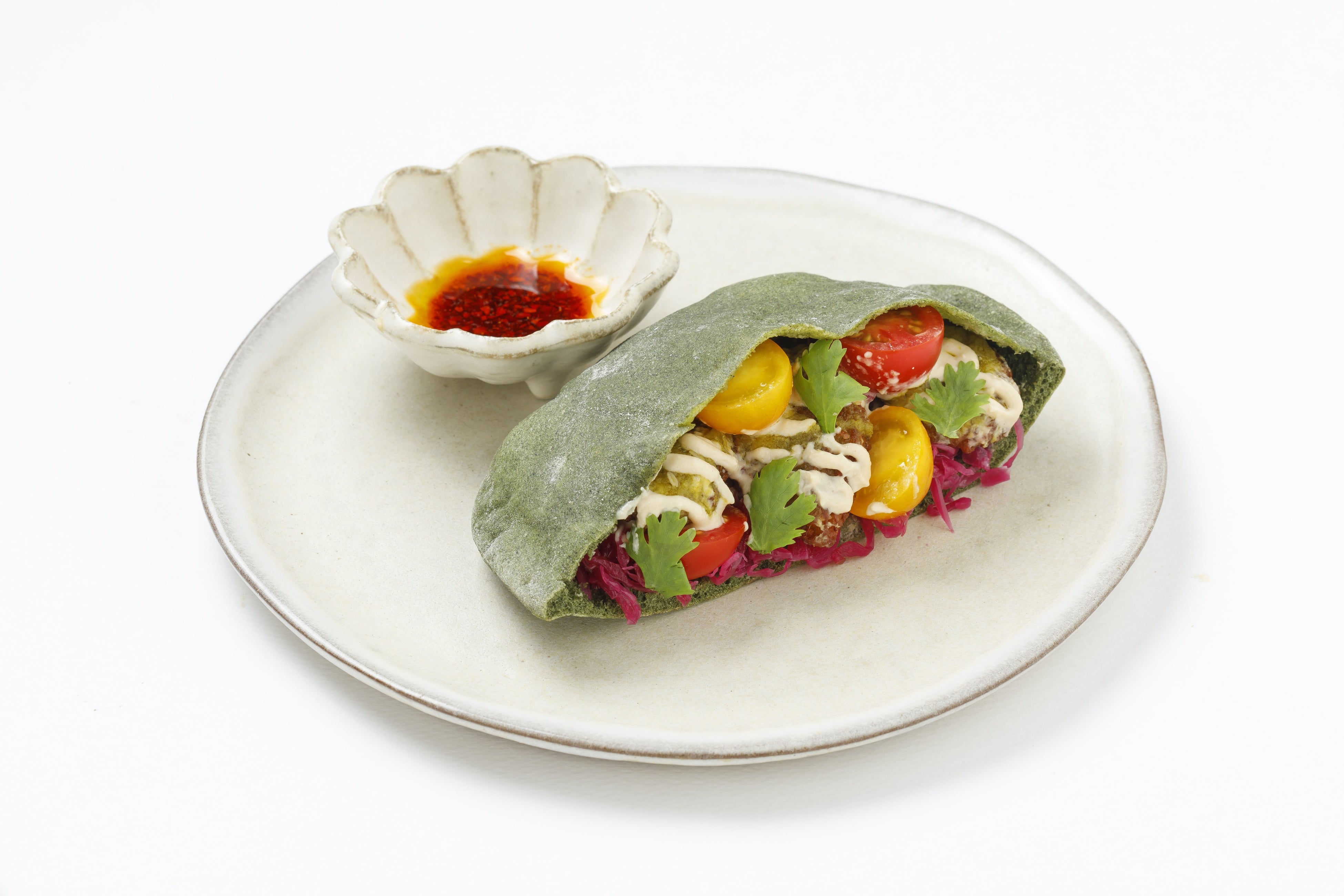 サンドイッチセット(自家製よもぎピタパン)