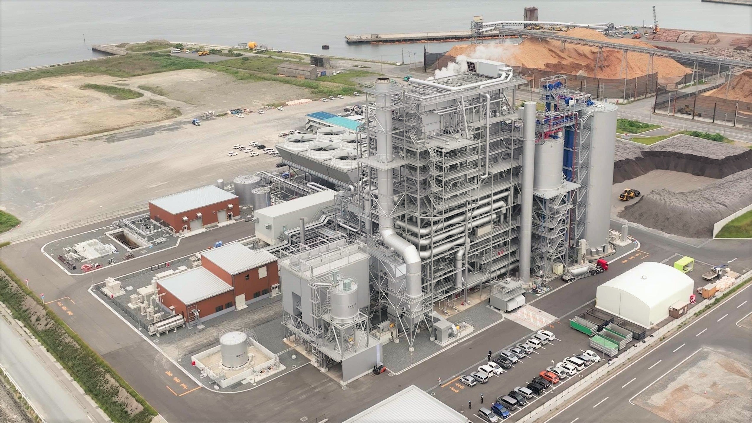 （石巻ひばり野バイオマス発電所／2023年6月撮影）