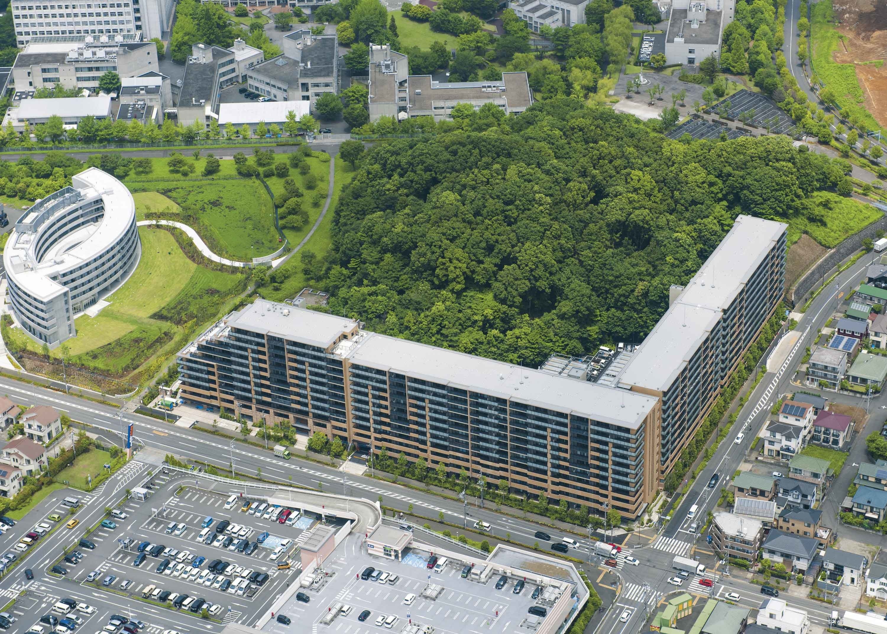 民有緑地「さとやまの森」を活かし コミュニティづくりにも活用した 「リーフィアレジデンス橋本（分譲済）」