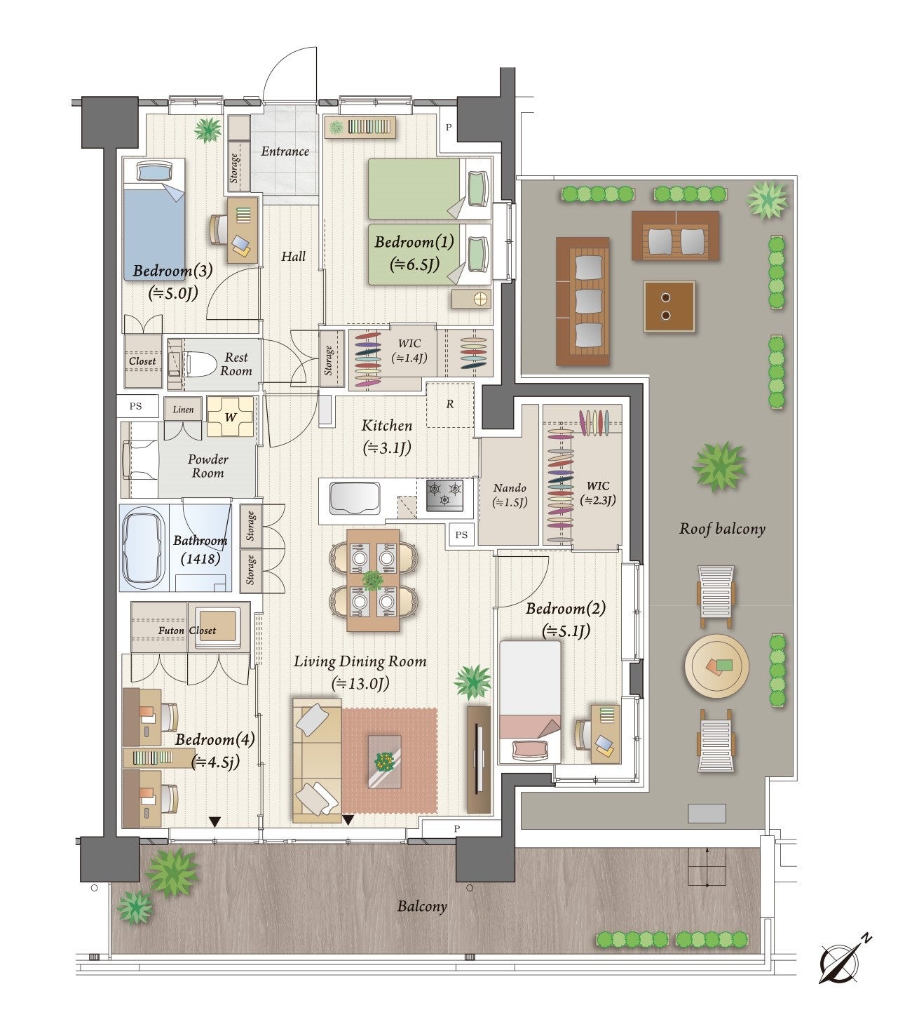 ルーフバルコニープラン