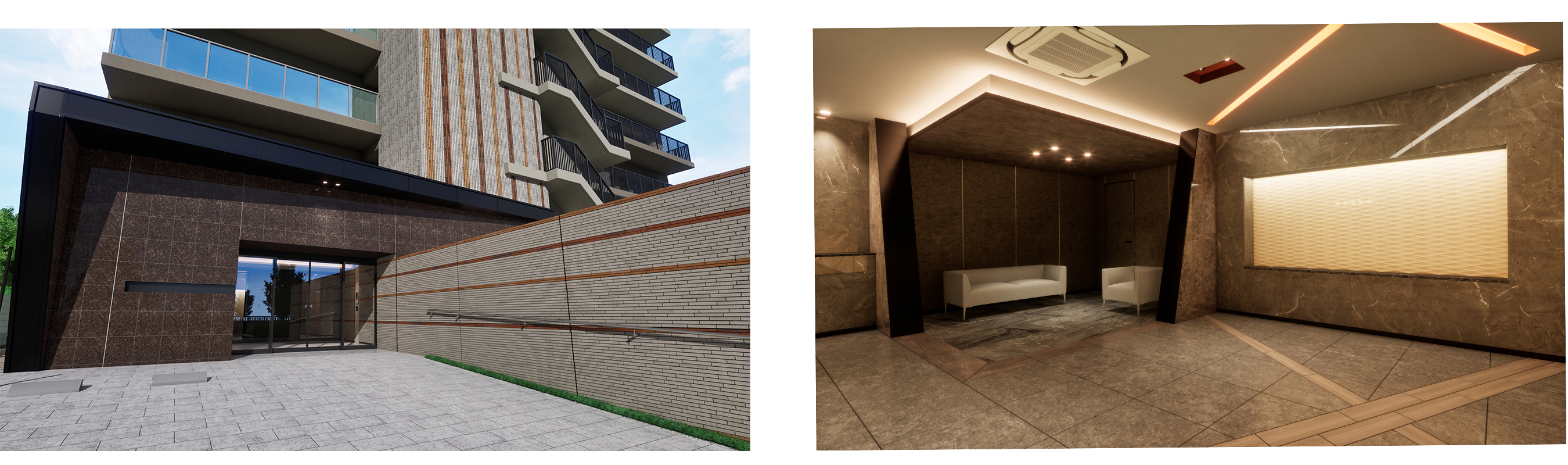 エントランス完成予想CG・エントランスホール完成予想CG