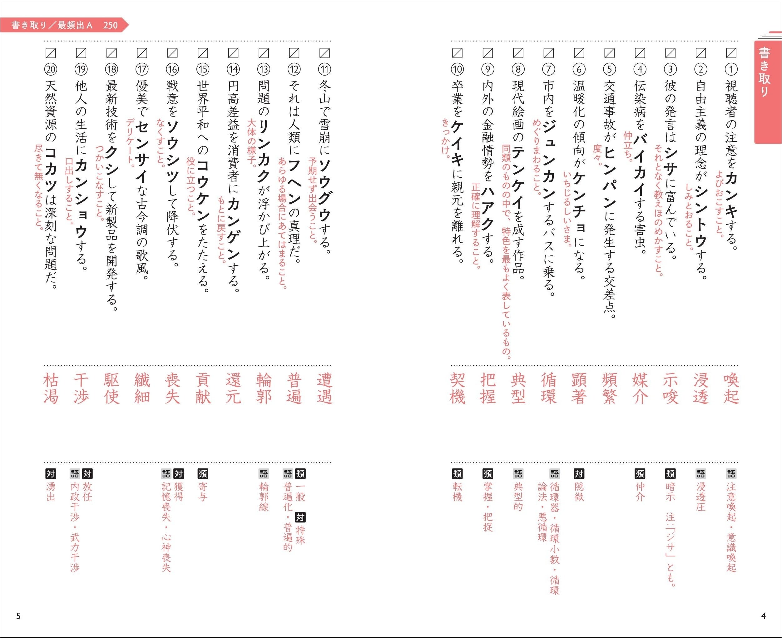 大学入試に不可欠な漢字・古文単語集『入試に出る漢字と語彙2400