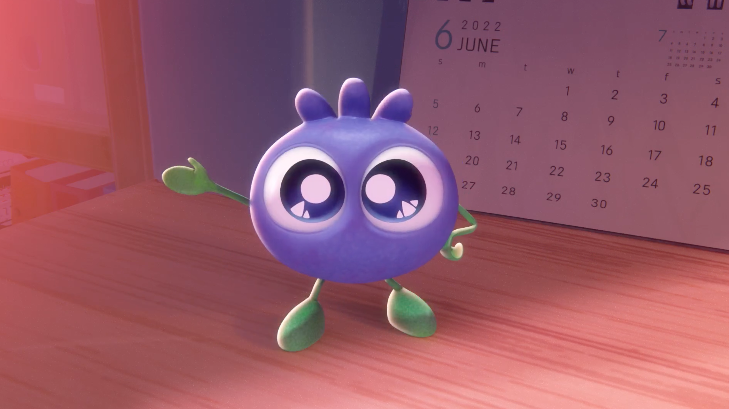 アニメ本編イメージ（CGとなったブルブルくん）