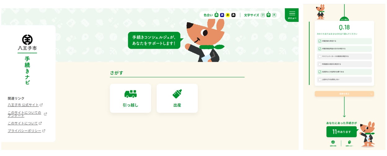 <手続きナビ画面イメージ>