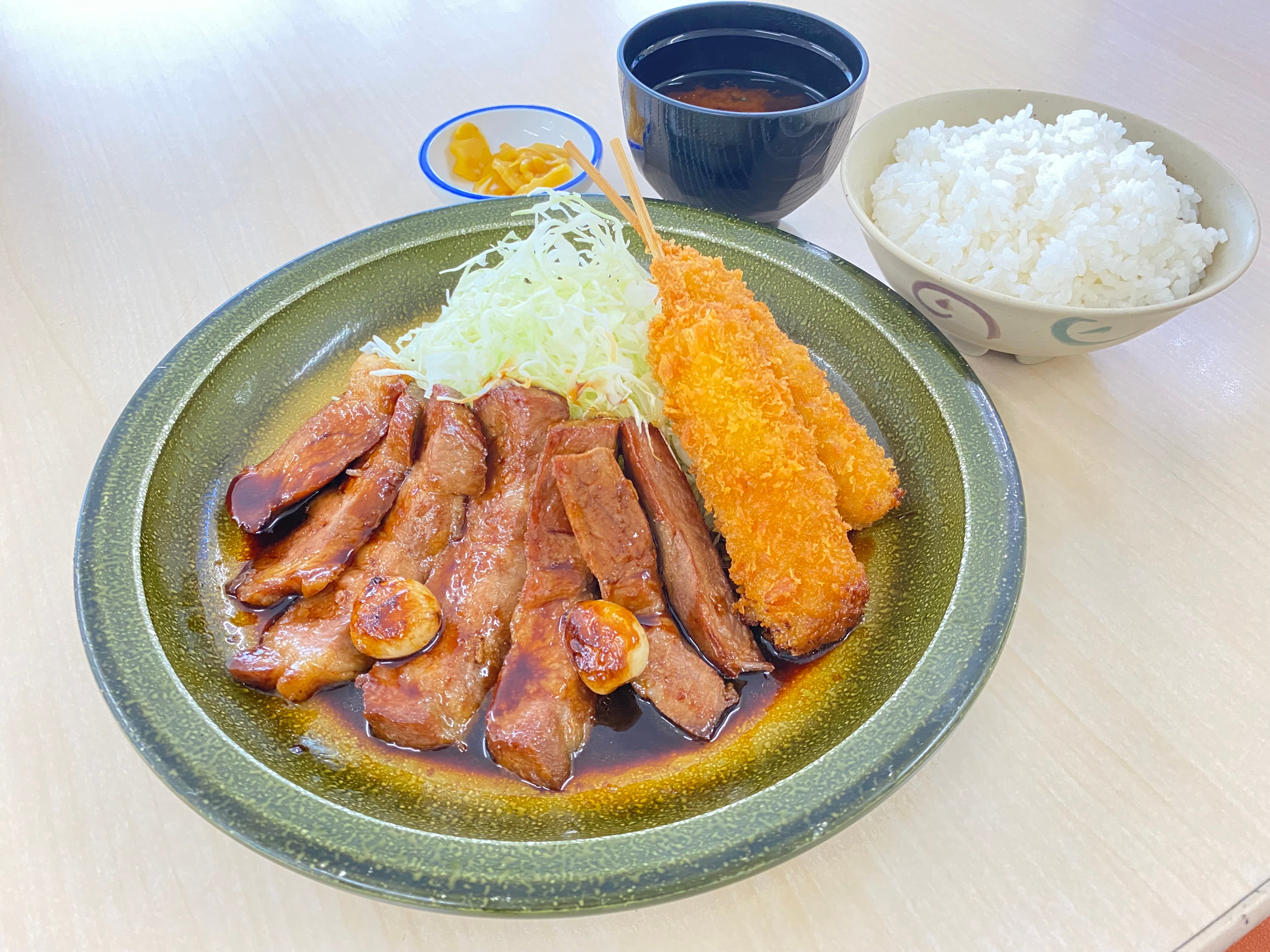 【味蔵】12周年記念 とんてき 串カツ定食 1,440円