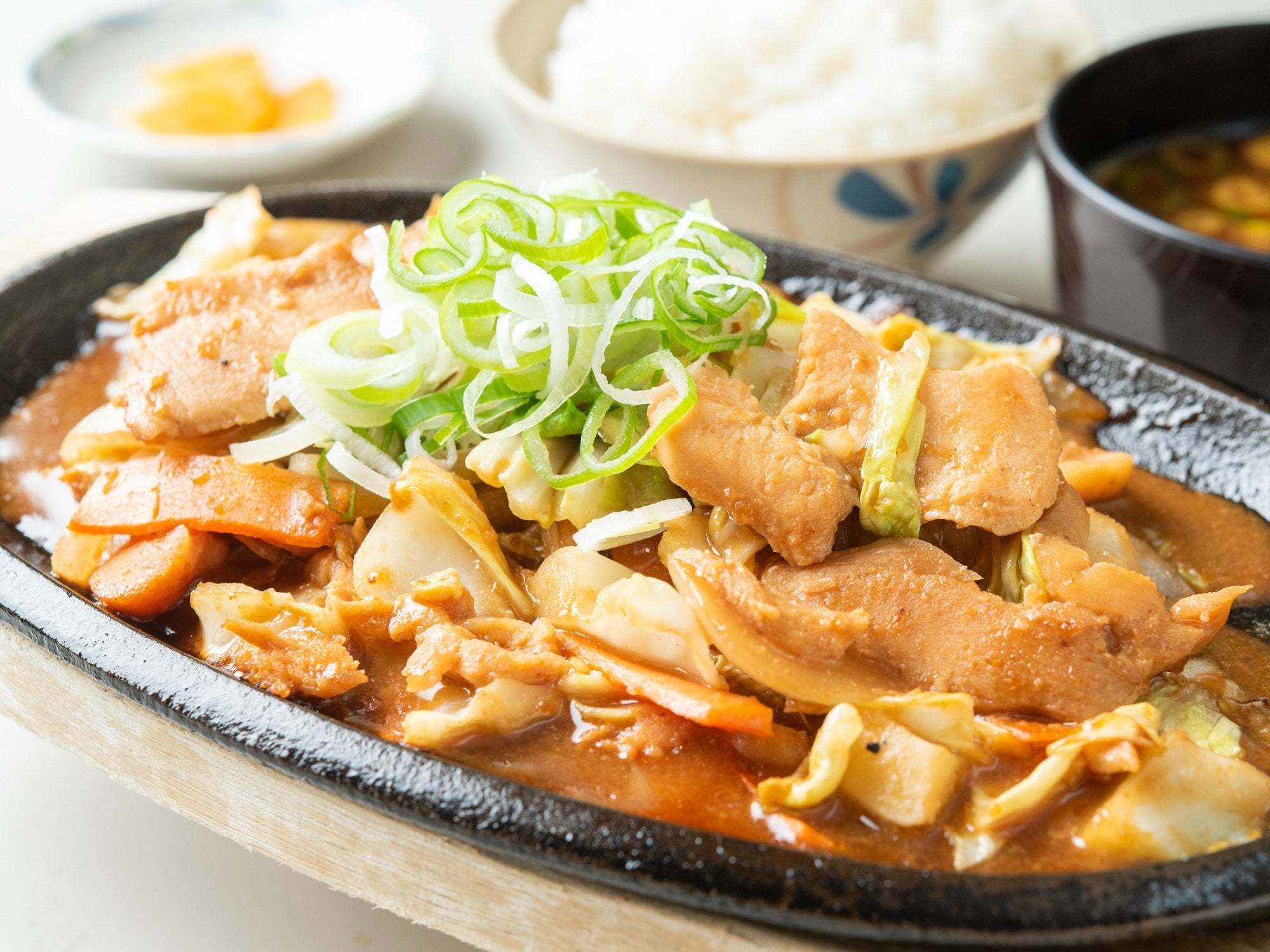 鶏ちゃん鉄板焼定食 1,200円