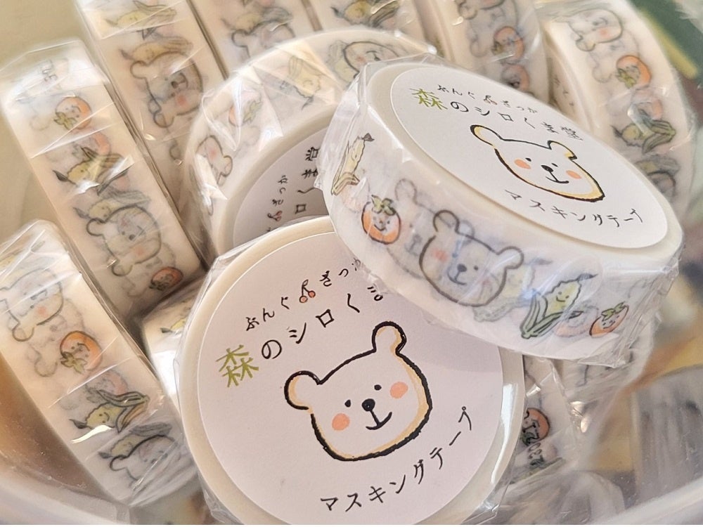 森のシロくま堂（森町) 可愛い文具、オリジナル缶バッジ