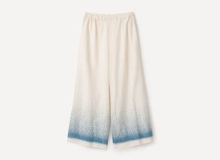 【新品／タグ付】プリスティン（PRISTINE）草木染め グラデドットパンツ 美しい夏空を想う、“藍と東雲”のグラデーションドット