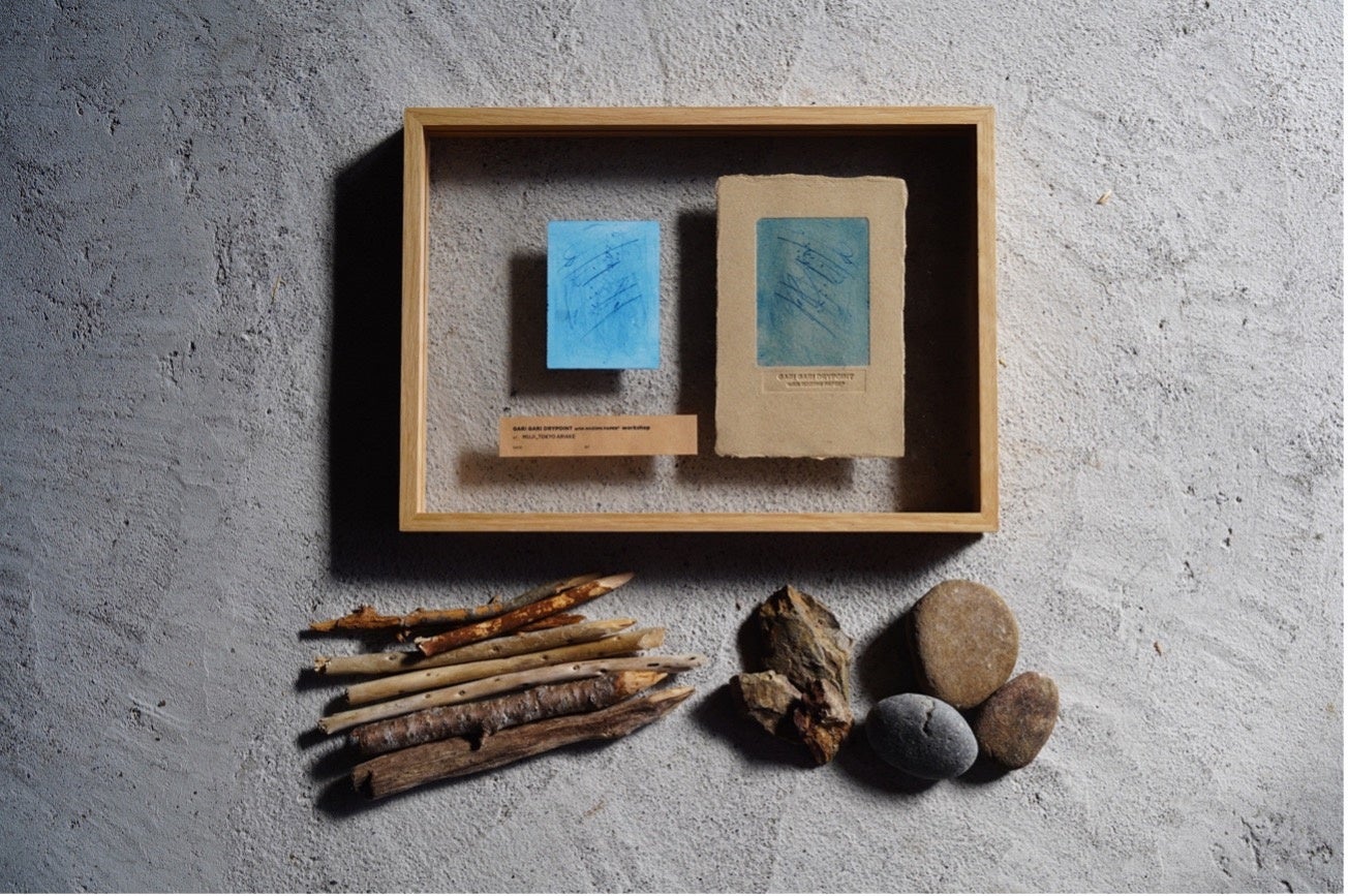 ガリガリくるくる版画ワークショップ