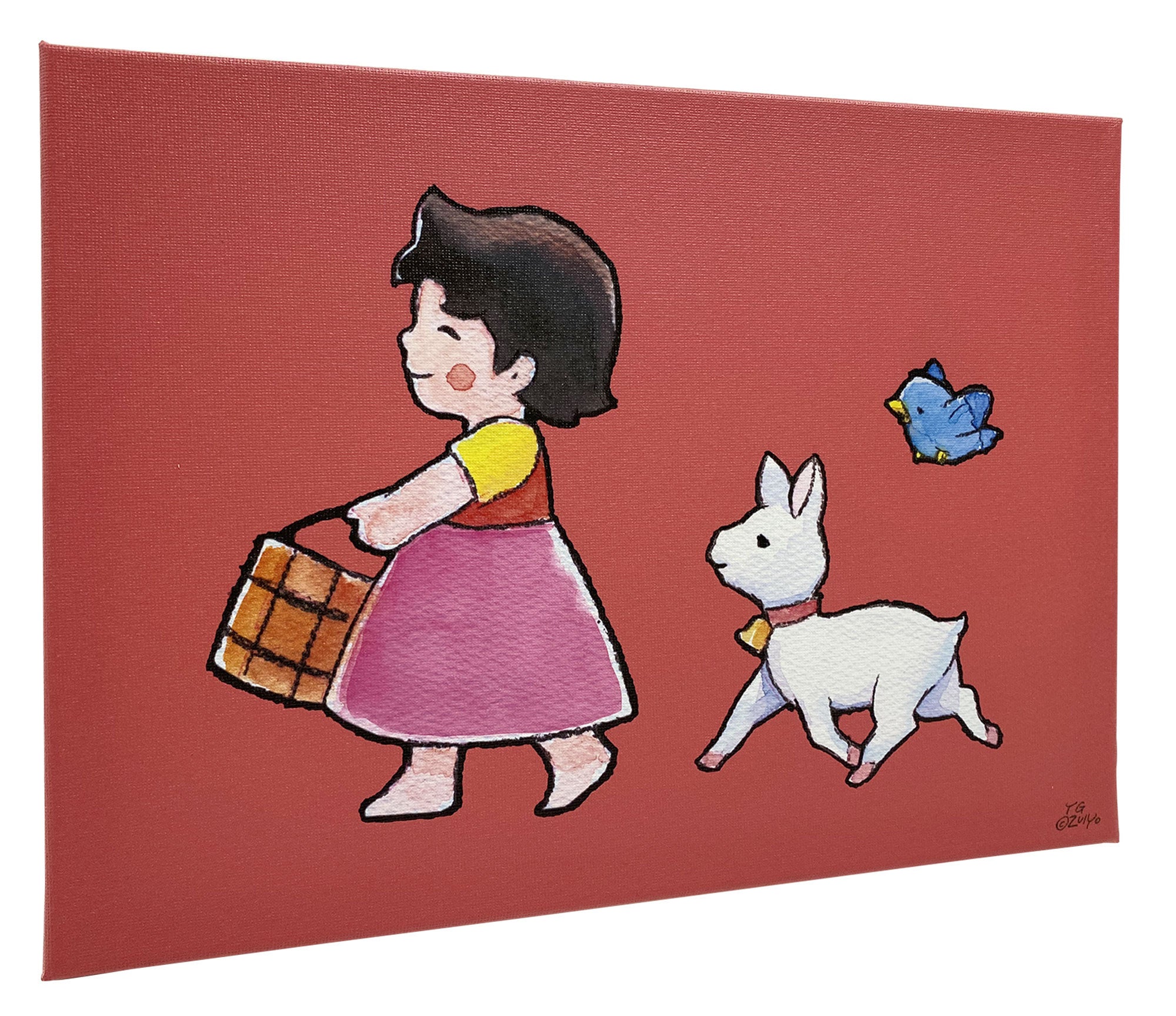 「まっててごらん(オレンジ）」柄