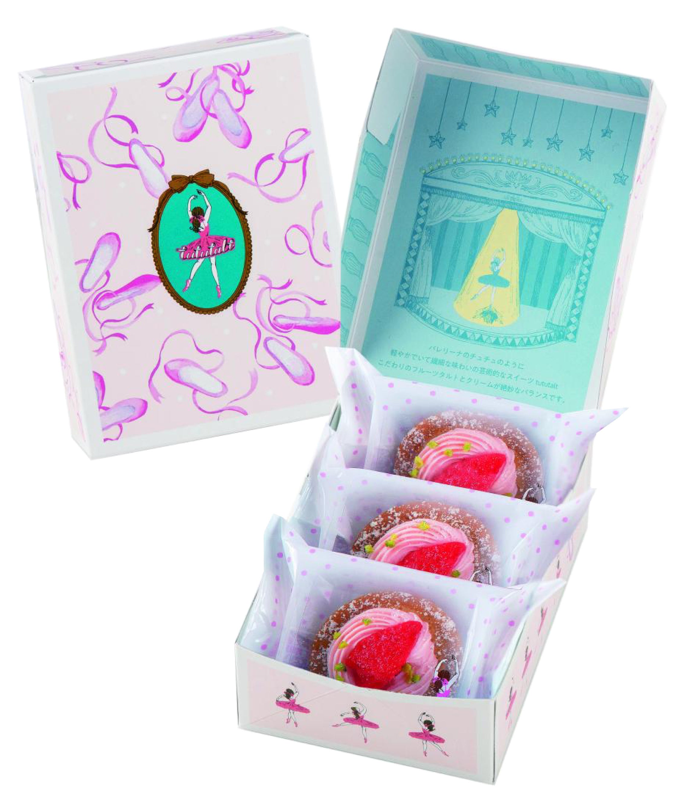 ［ロクメイカン]  「チュチュタルト」  (1箱・3個入り)702円