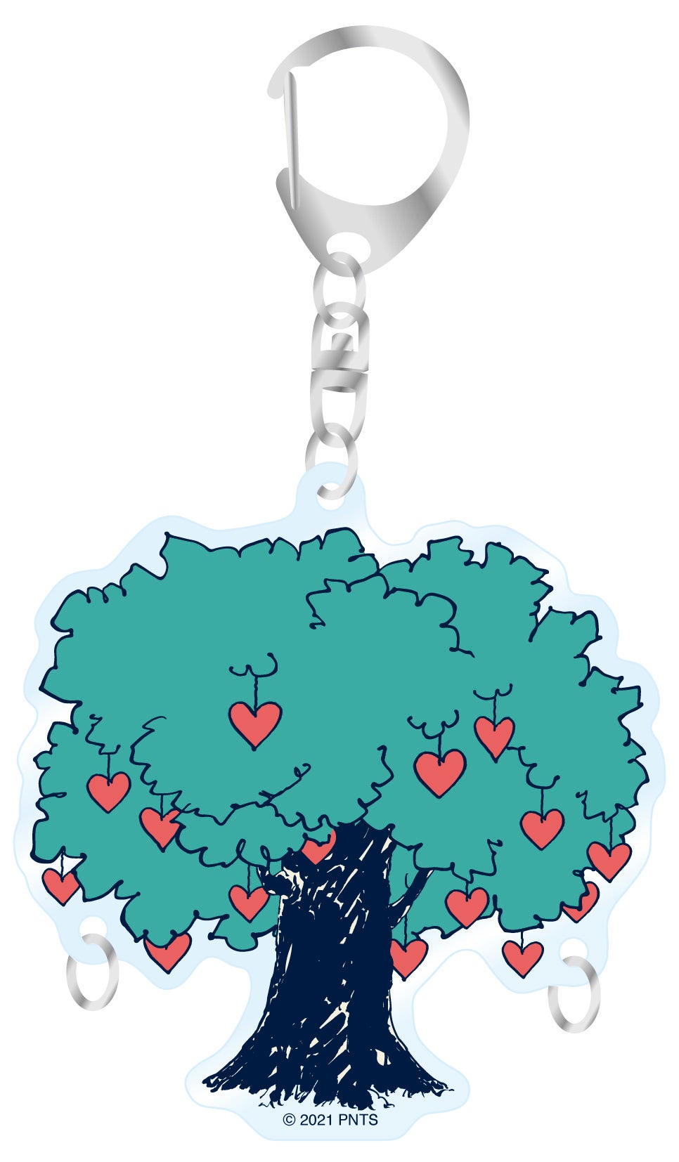 ●やさしさの木 アクリルキーホルダー（約タテ7.0×ヨコ6.7cm※パーツ含まず） 770円