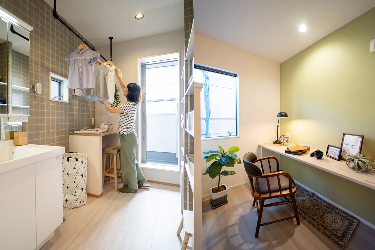 ラク家事ランドリーとテレワークスペース