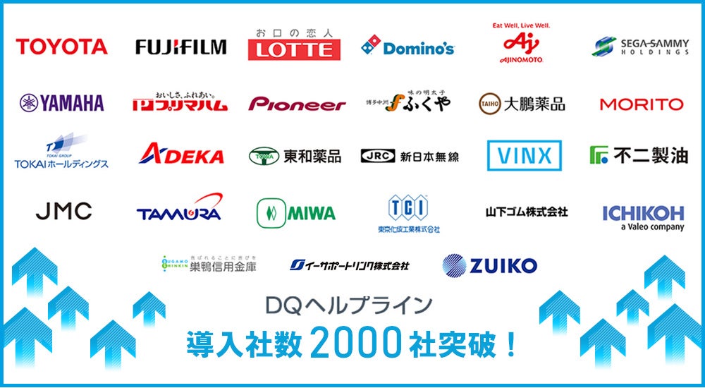 DQヘルプライン2000社突破イメージ