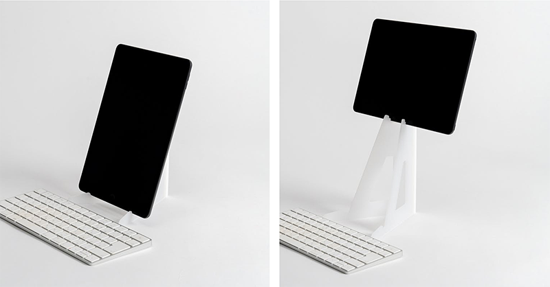 10秒で設置完了できるポータブルモニタースタンド、3社コラボ