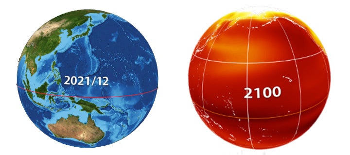 一人ひとりが行動を変えないと100年後の地球は温暖化が進み真っ赤に