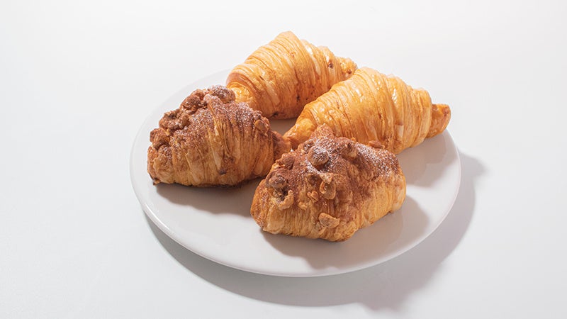 上からプレーン、ジャンドゥーヤのクロワッサン