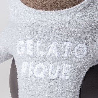 LOVOT ジェラートピケ　ブルー　ベージュ gelato piqueコラボ スムーズィージャガードベースウェア(ブルー