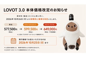 LOVOT』が鯛に変身!まるで”めで鯛”「LOVOT 福袋2026」が5点 LOVOT』が鯛に変身!まるで”めで鯛”「LOVOT 福袋2026」が5点