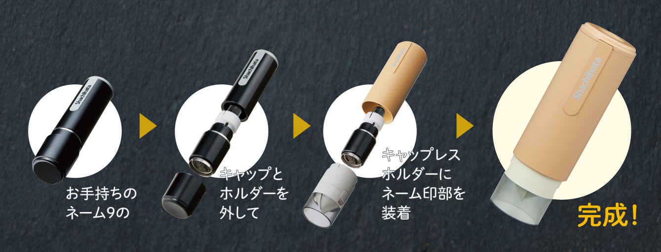 お手持ちのネーム9を手軽に キャップレス に変身 ネーム9 着せ替えパーツ キャップレスホルダー に新色登場 シヤチハタ株式会社のプレスリリース お手持ちのネーム9を手軽に キャップレス に変身 ネーム9 着せ替えパーツ キャップレスホルダー に新色登場 シヤチハタ株式会社のプレスリリース