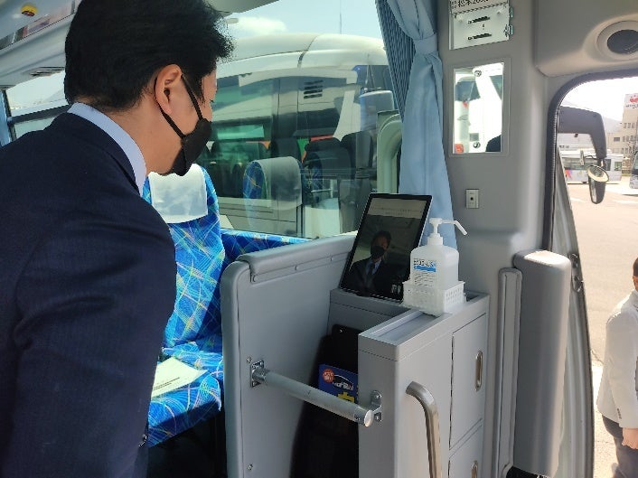 タブレット顔認証の様子