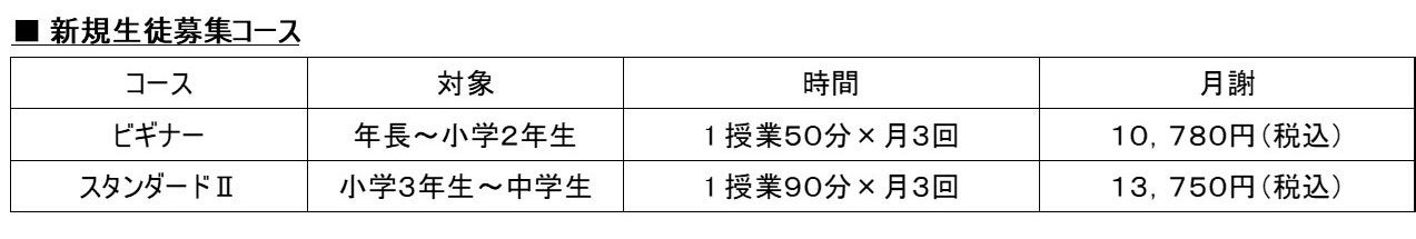 ※入会金・教材費は不要で、初めてのお子さまでも気軽に始めていただけます。