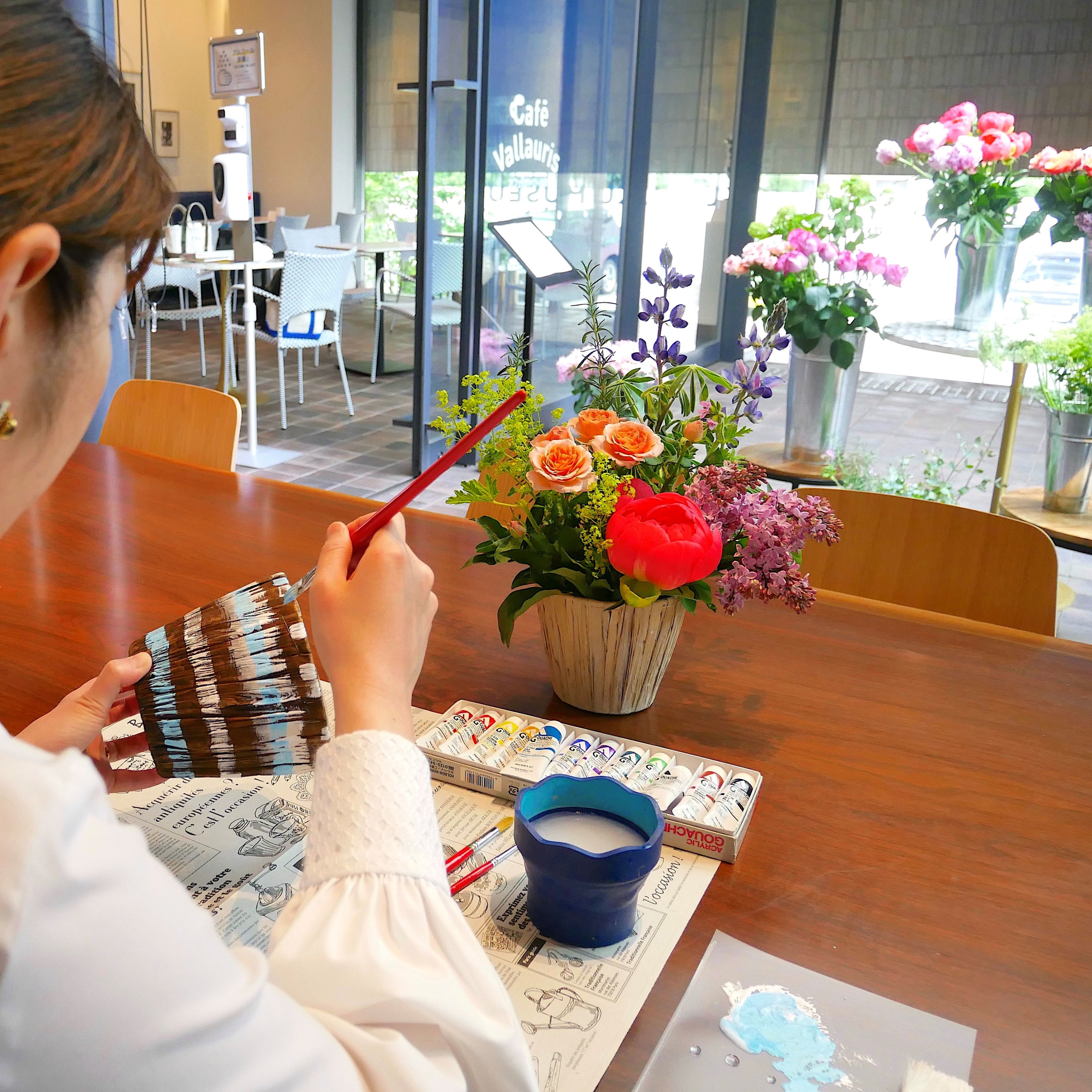 バスケットまで自由にデザインできるのは美術館イベントならでは！