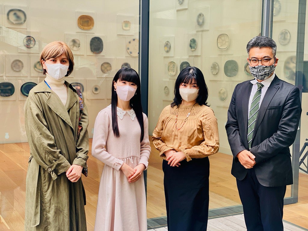 「ピカソのセラミック－モダンに触れる」展公式SNSアンバサダーの皆さま （左から深津さん、山下さん、吉田さん、東さん）