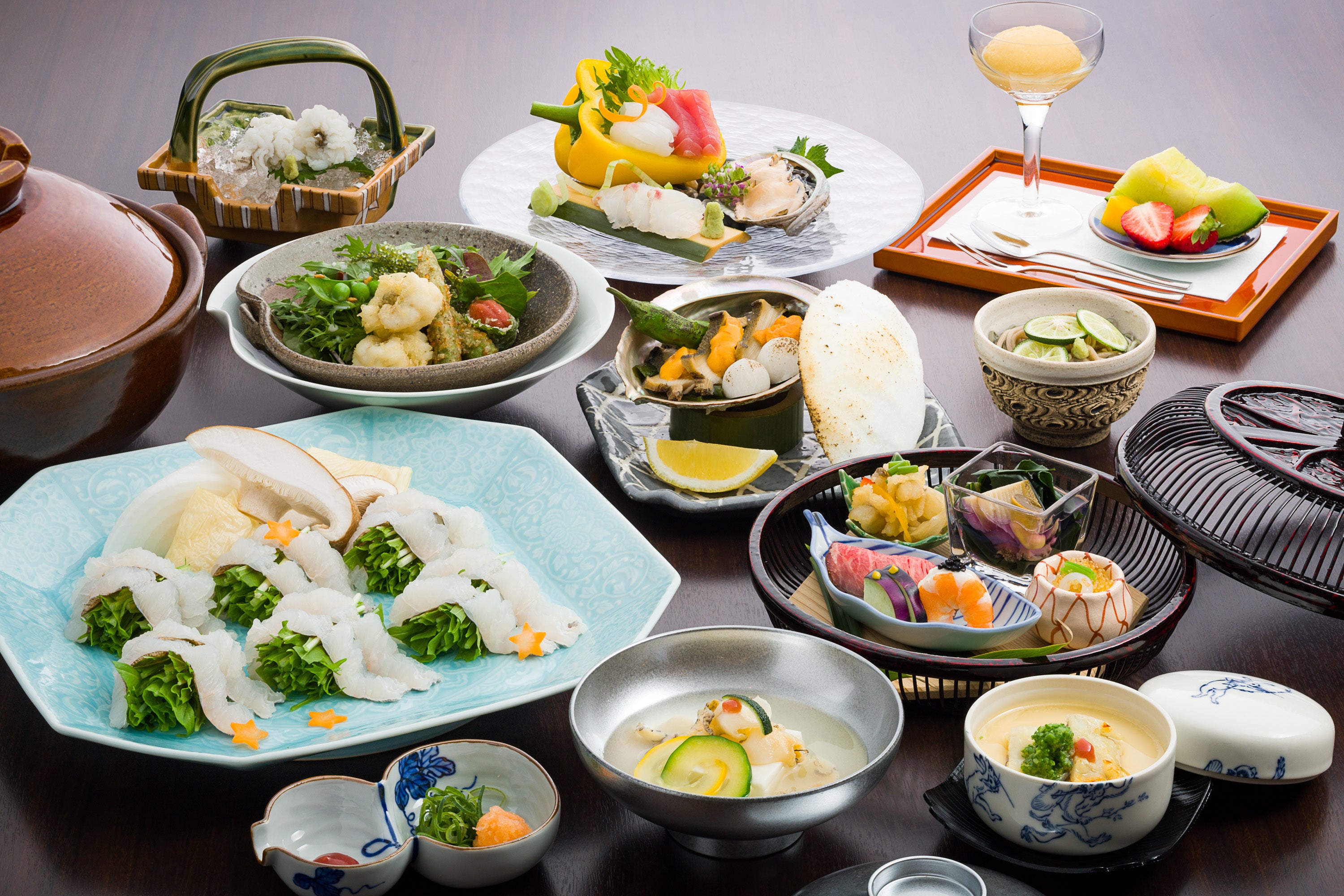 鱧と鮑を様々なメニューで味わえる和食「鱧鮑フェア会席」