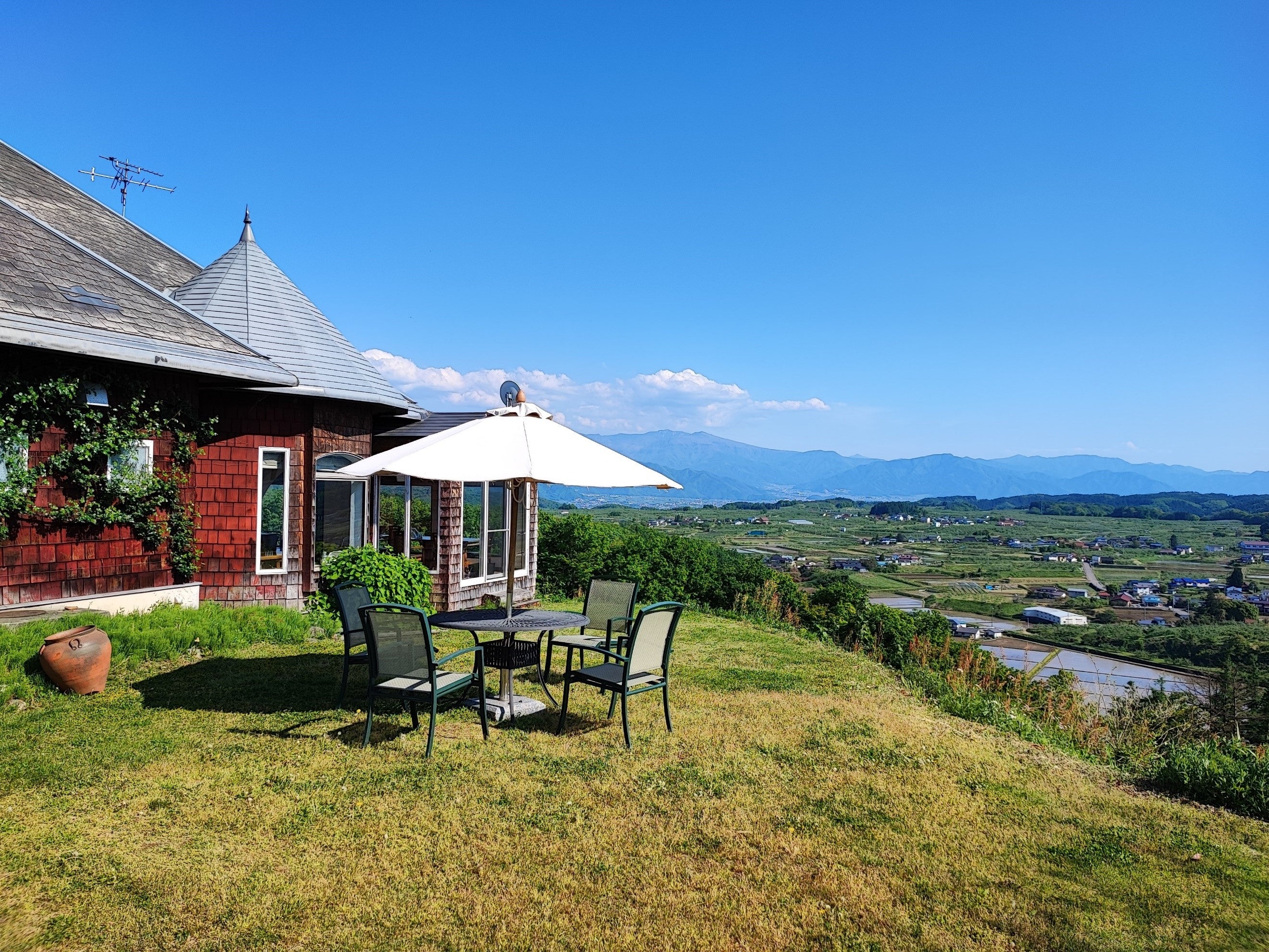 丘の上のレストランからの絶景