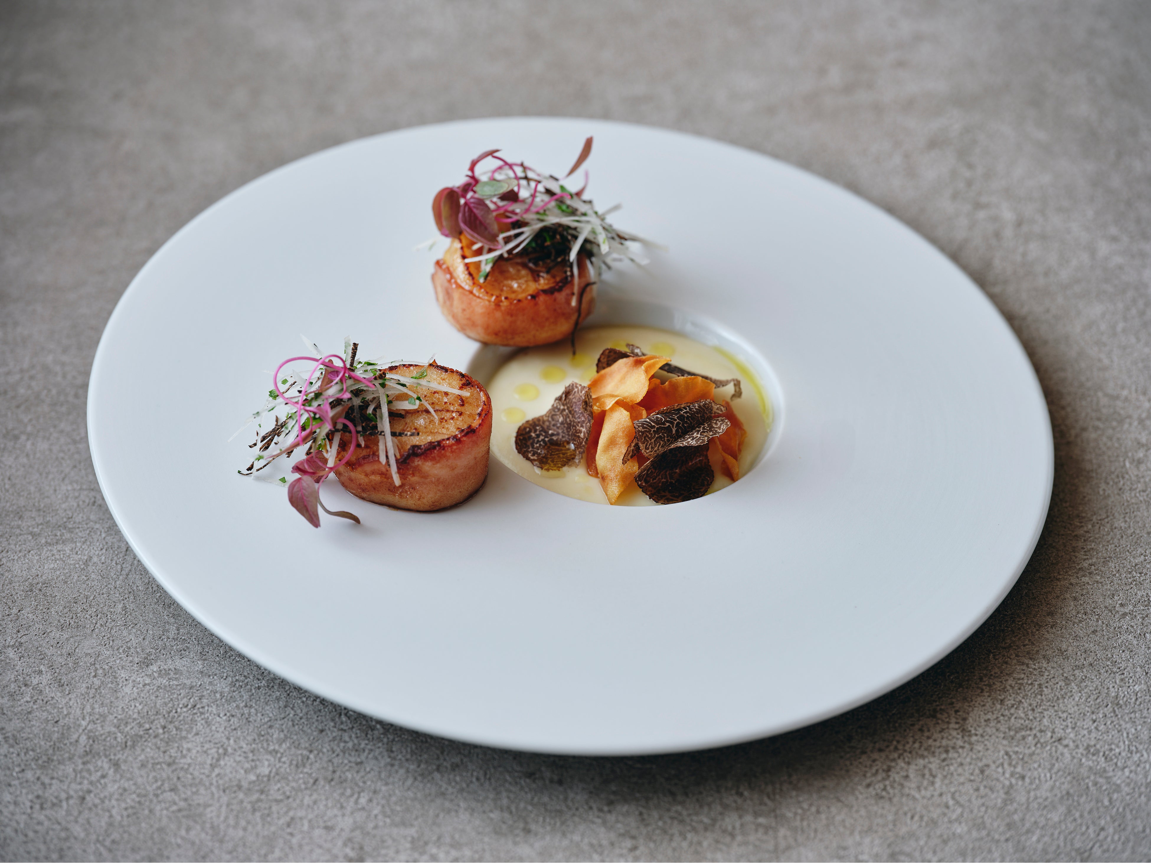 帆立貝 菊芋 秋トリュフ