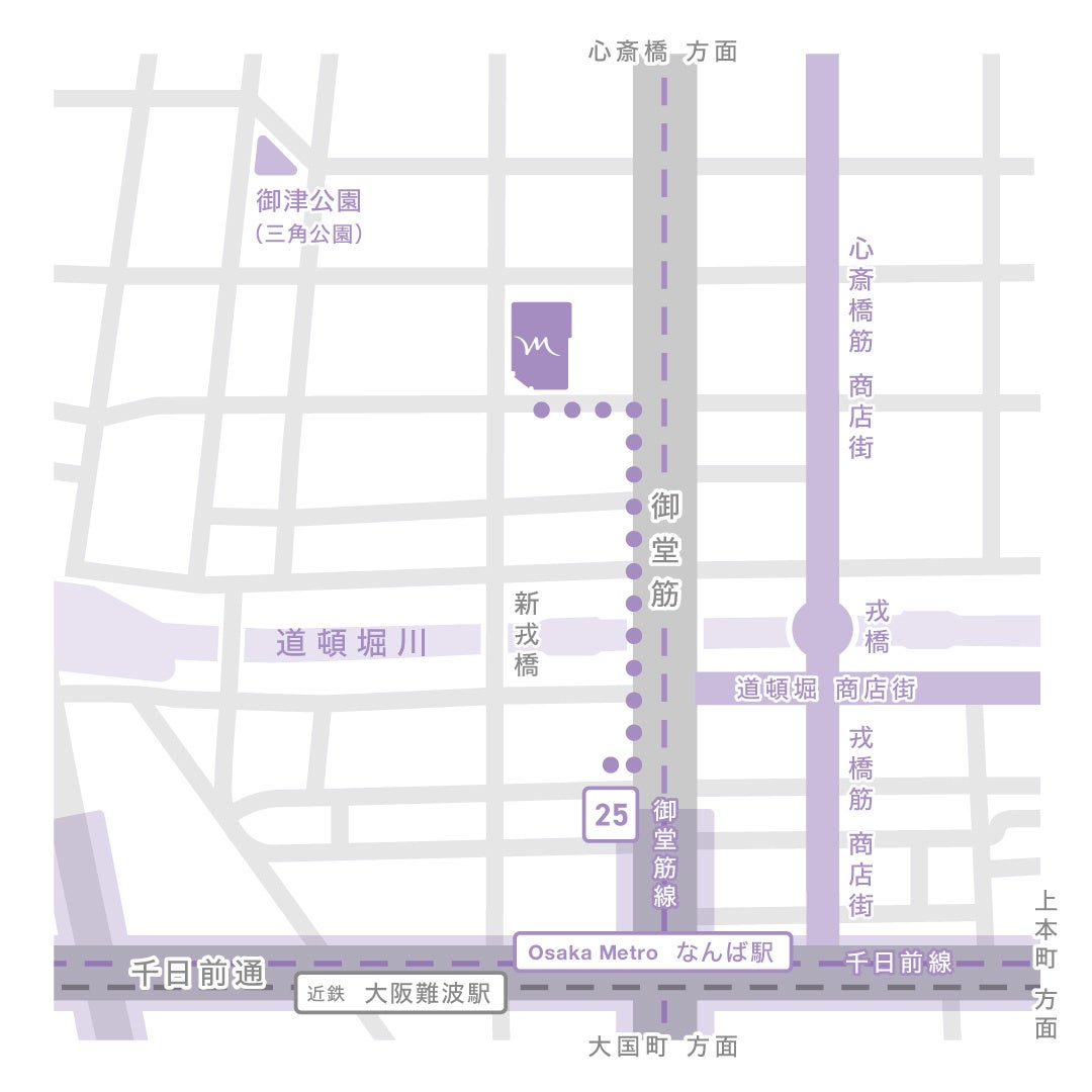 マップ（大阪府大阪市中央区西心斎橋2丁目2−4）