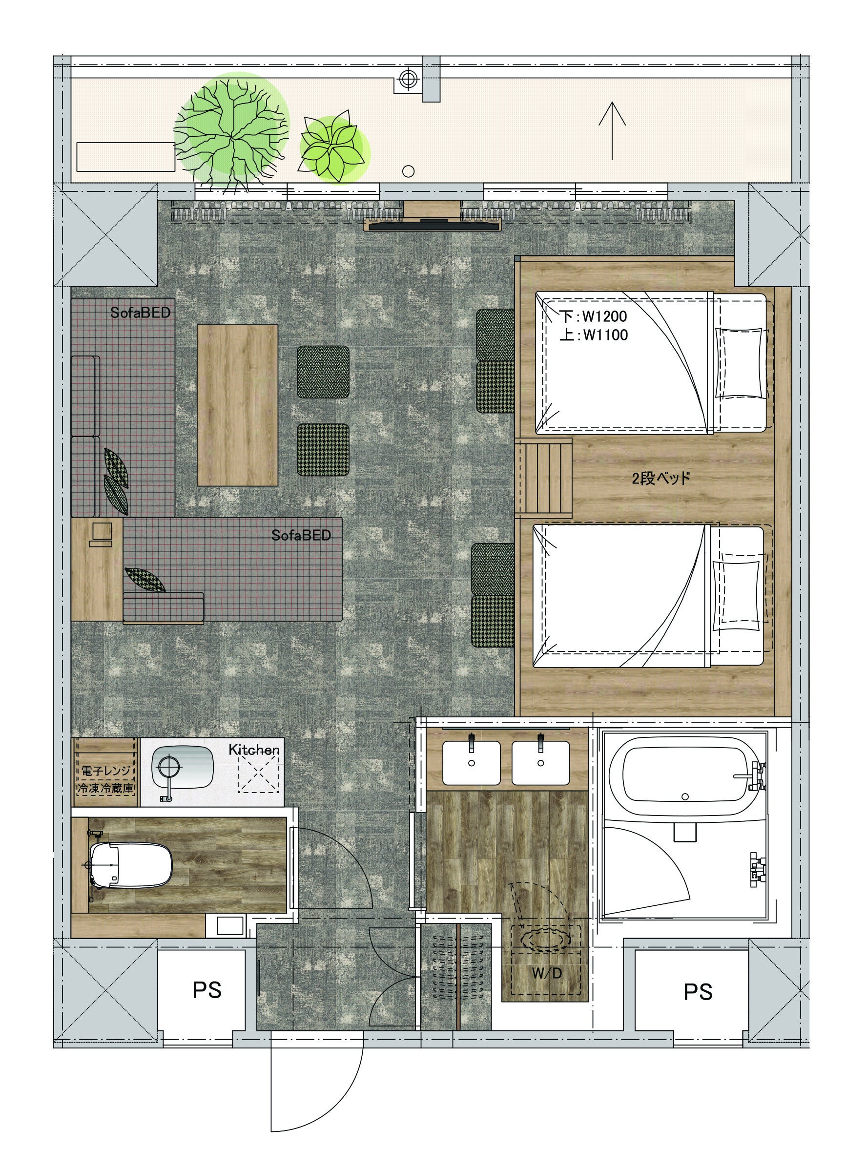 ファミリーフォース（2段ベッド）