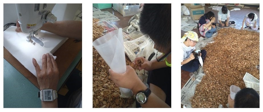 長野県諏訪市　障害福祉サービス事業所「NPO法人ふぉれすと　森の工房あかね舎」での作業風景