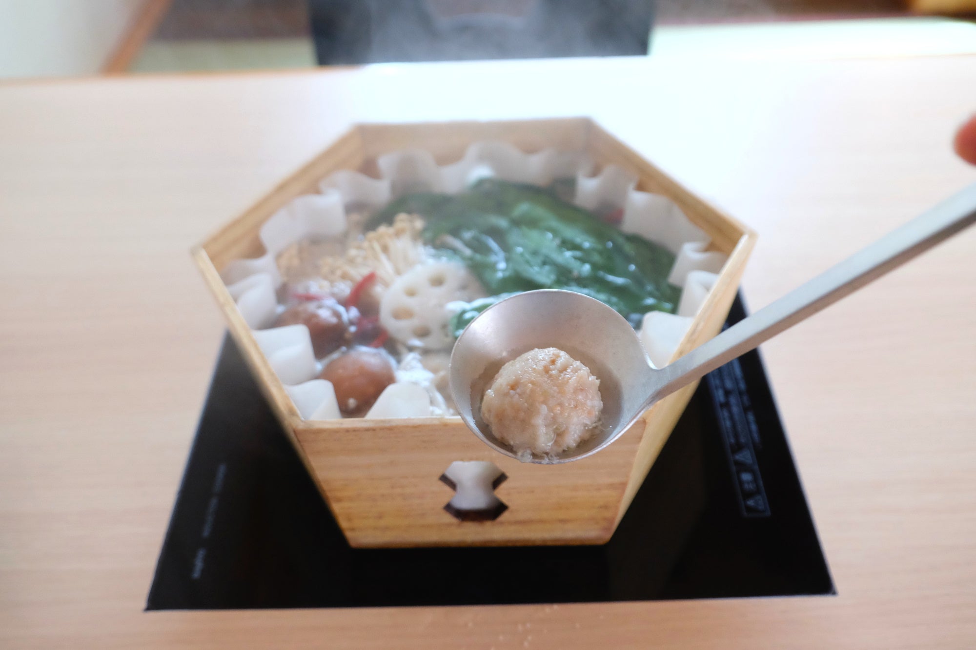 代替肉と蓮根で作られた「つみれ」