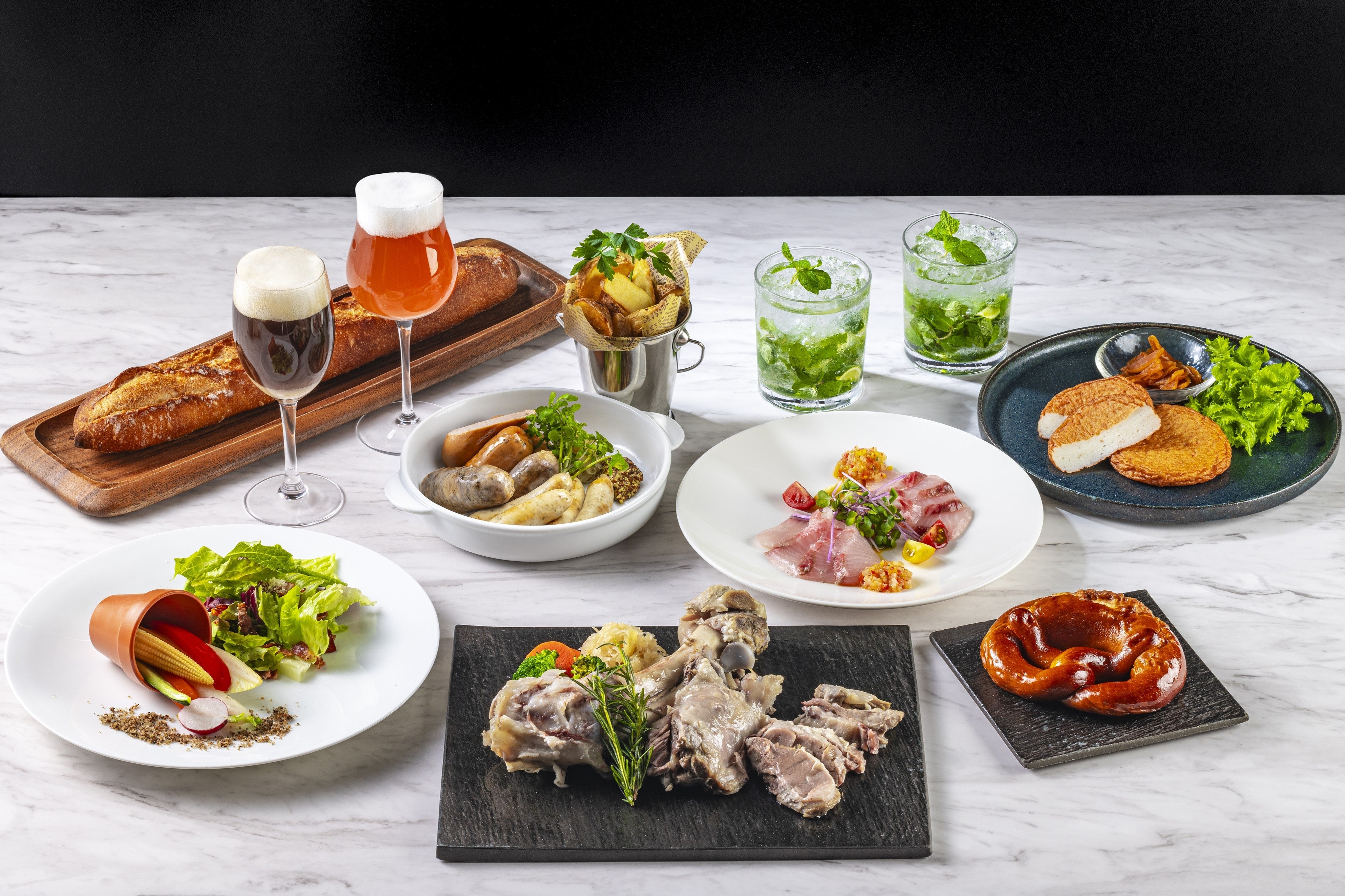 豊富に揃うビールや焼酎に合わせたメニュー