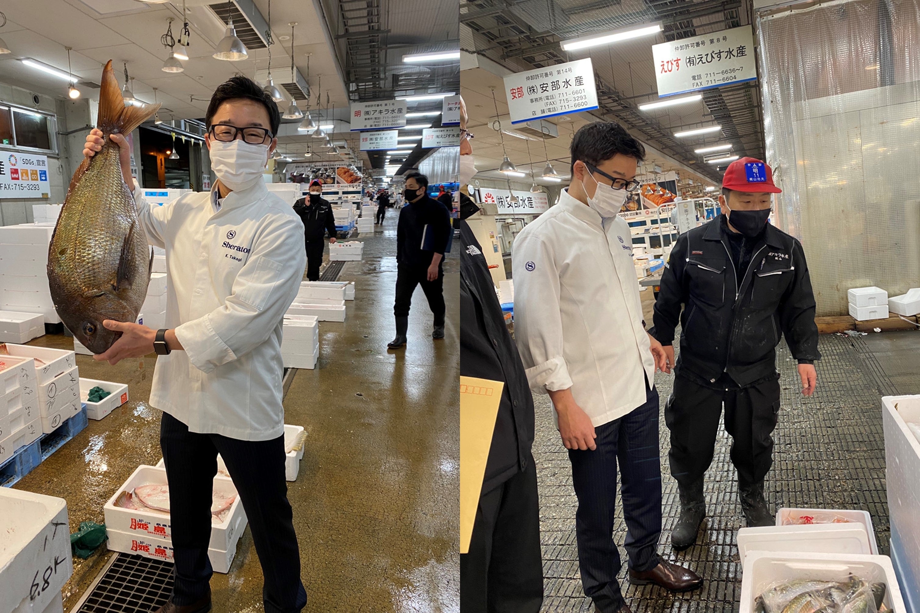 株式会社アキラ水産にて新鮮な海の幸を厳選